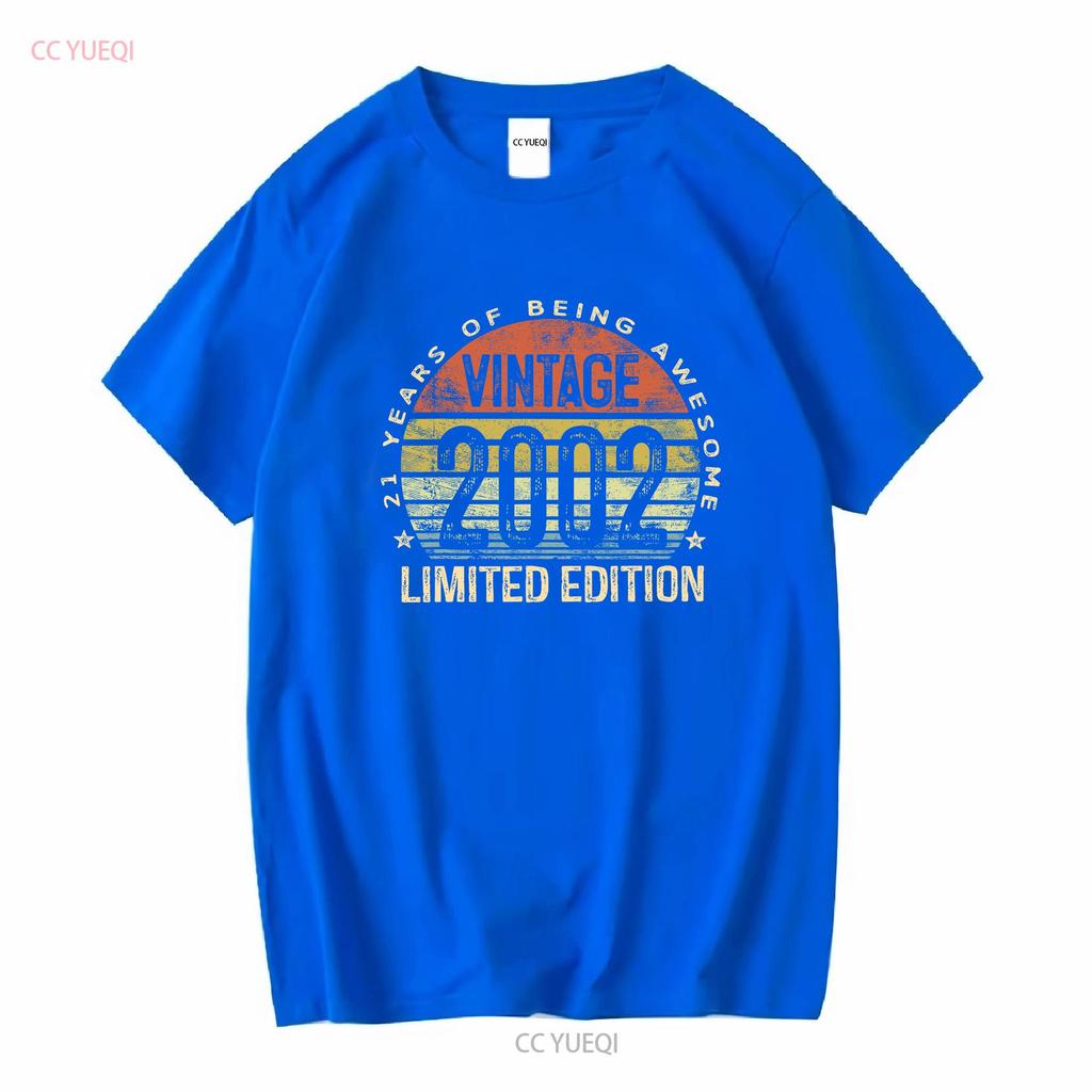 Vintage 2002 Limited Edition 21 Year Old s 21st Birthday T Shirt long or short sleeves vintage Washed Stylish Comfortable