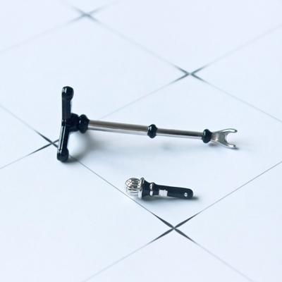1:12 Dollhouse Mini Microphone Model With Stand Musical Instrument Furniture Dolls Accessories Kids Pretend Play Toys