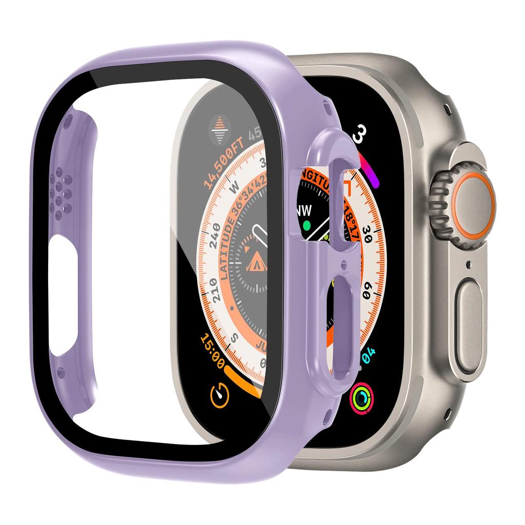 Glass+case For Apple Watch Ultra 2 3 49mm smartwatch PC Bumper+Screen Protector Tempered Cover iwatch series band Accessories