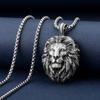 Lion Head Pendant Necklace for Men, Hip-hop Punk Style Accessories for Women, Retro Trendy Accessories for Men