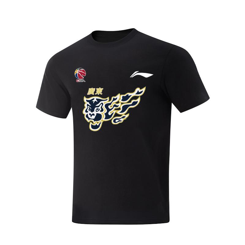 Li Ning CBA T Shirt Unisex Black AHSVE61-1LOGO