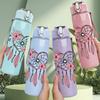 1PC Boho Dreamcatcher Letter Graphic 750ml Color Plastic Sports Water Bottle Leakproof Flip Straw Lid Suitable for Sports Office Home Use