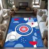 Blackburn Rovers Football Print Crystal Velvet Rug, Comfortable Water Absorbent Non Slip Indoor Floor Carpet