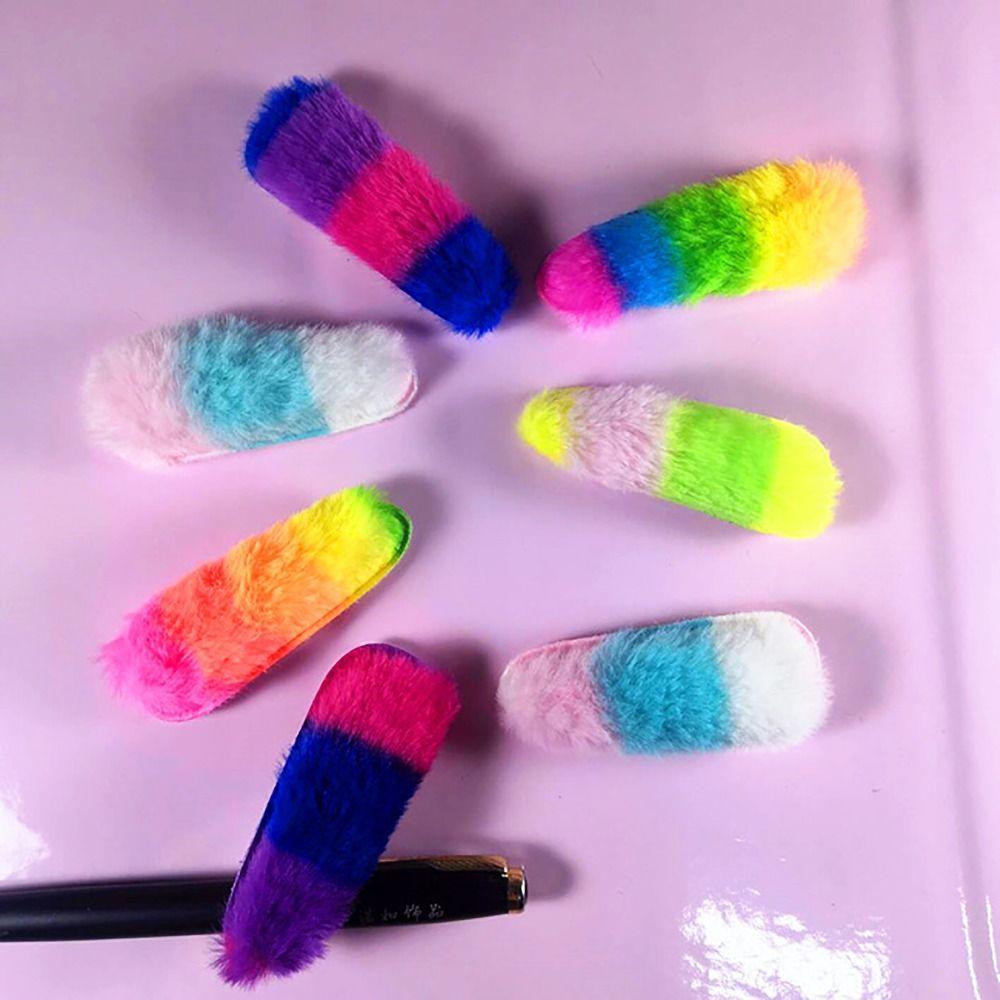 Colore Casuale Fermaglio per Capelli di Peluche Dolce Copricapo Clip per Frangia Moda Carino Barretta Ragazze
