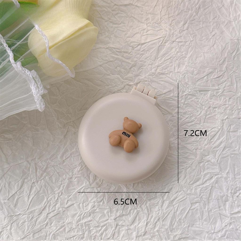 Cute Cartoon Folding Comb with Cosmetic Mirror for Girls Air Cushion Massage Portable Comb Kids Dress Up Makeups Toy Gifts