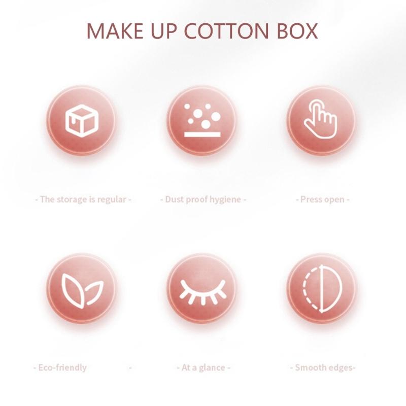 Contenitore Cotone Cosmetico Touch Control Scatola Dispenser da Parete con Dischetti Omaggio Salvaspazio Scatola Contenitore