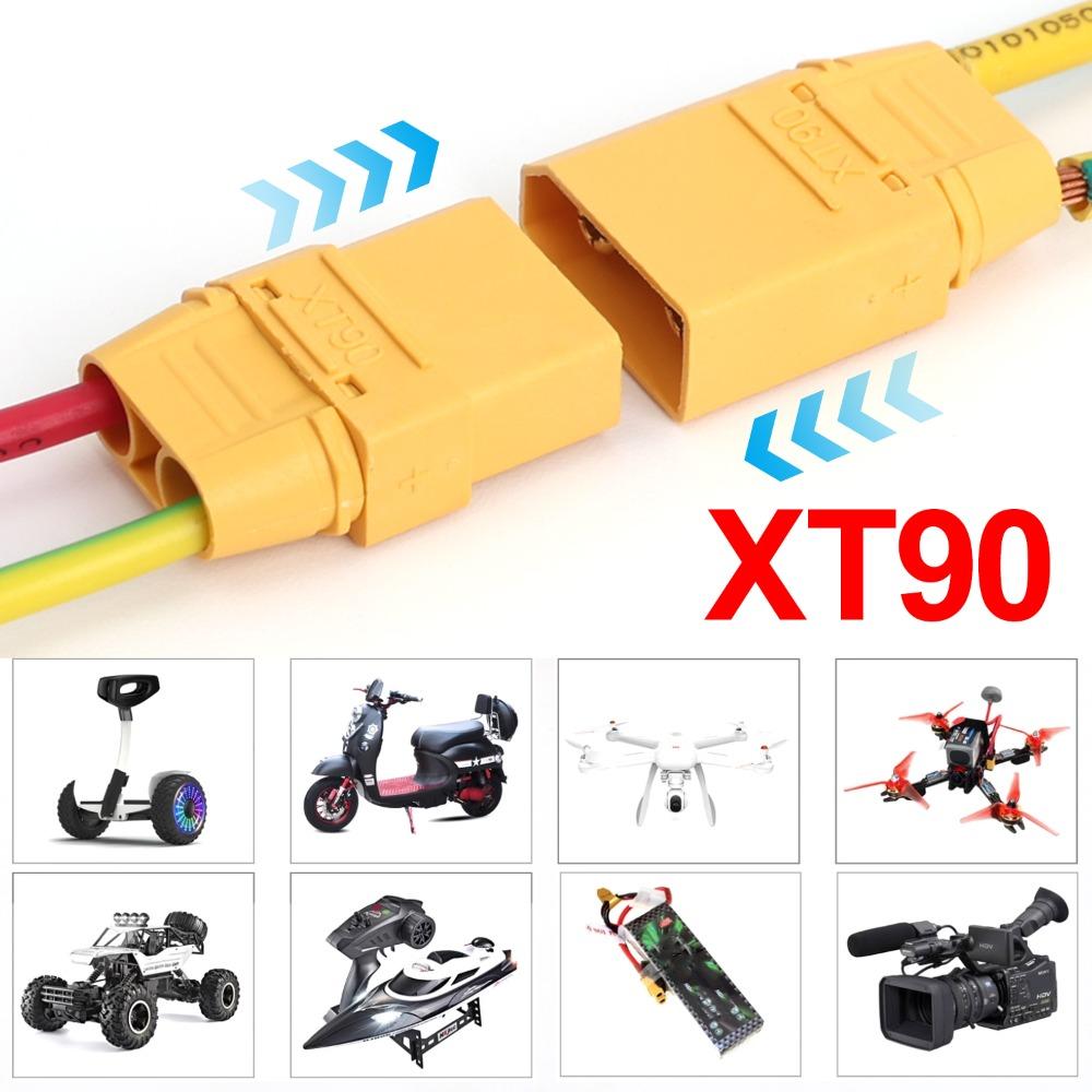 High Current XT90 Male Female Connector with Cover Welding Terminal Connector for Lithium Polymer Battery Model Charge Lead Plug