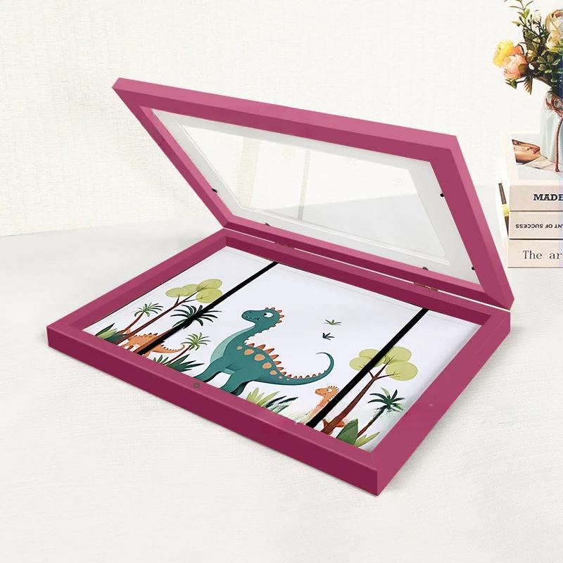Kinder Kunst Rahmen Magnetische Frontöffnung Wechselbar Kinder Frametory für Poster Foto Zeichnung Gemälde Bilder Anzeige Keine Fotos