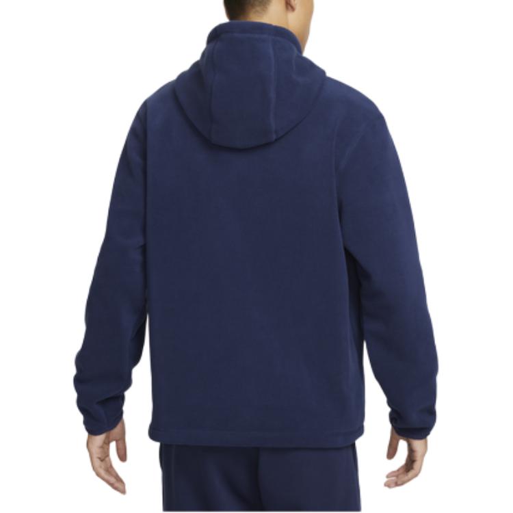 Nike Moletom com Capuz Pulôver Lã Macia Confortável Jaqueta Jaquetas Masculinas Azul Marinho Escuro FZ0661-410