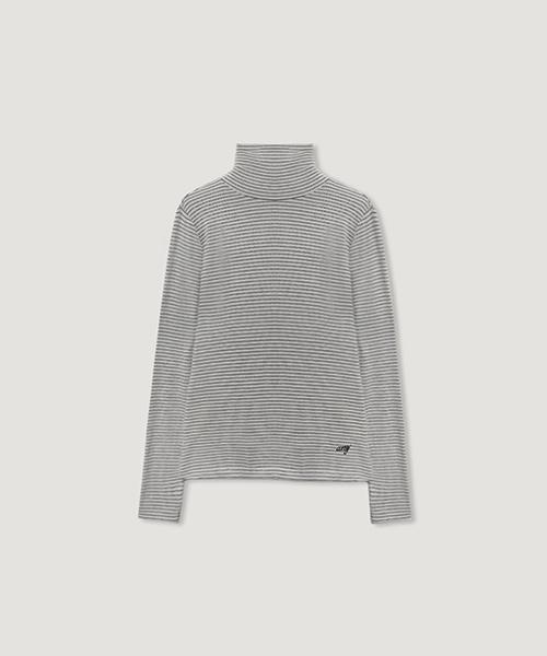 Diaeni Molly Stripe Turtle Neck Top