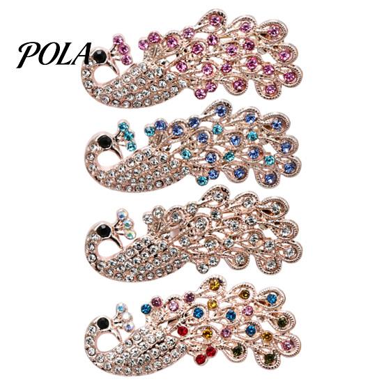 Colorful Peacock Jewelry Rhinestone Brooch Pin, Animal Shape Alloy Lapel Sweater Secure Clasp Cardigan Coat Clothing Accessories, Gift for Women