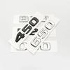 Letras pretas prateadas b20 b30 d30 450 650 abs emblema para mercedes benz brabus c w203 w204 w205 coupe adesivo de logotipo do porta-malas do carro