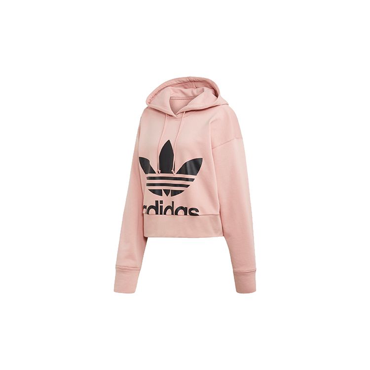 adidas Originals Cropped Trefoil Hoodie Pink Women s ED2186 36