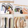 Legging Hangers for Closet Organizer, Hat Hangers for Closet 2 Pack with 10 Clips Holds 20 Leggings, Legging Hanger, Pants Storage Organizer Suitable
