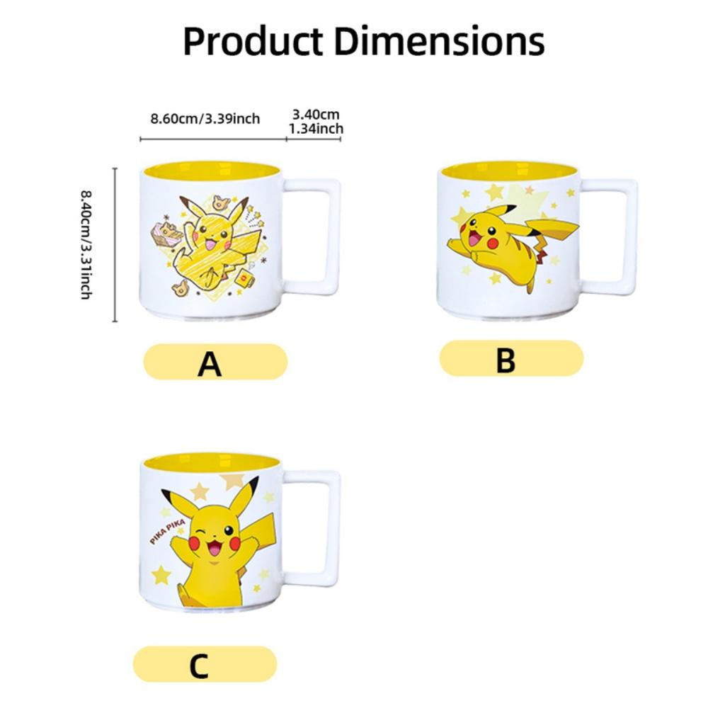 SHUNXIANG Pokémon Lizenzierte Pikachu Keramiktassen Milchbecher Niedlich Getränk Geschirr Kaffeetasse Geschenk Dessert Kawaii Trinkgefäße Küche
