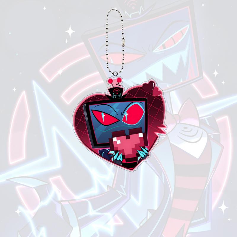Vox Acryl Sleutelhanger Tas Kawaii Cartoon Hanger Kawaii Anime Sieraden Hanger Student Accessoires Sleutelhanger Vees Festival Cadeau 4-5cm white