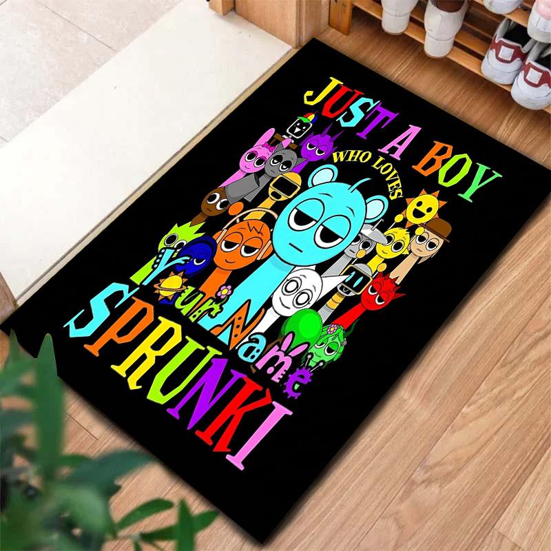 Colorful Creatures Custom Name Carpet Rug For Living Room Bedroom Home Sofa Decoration Kids Play Nonslip Floor Mat