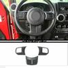 For 2011-2017 Jeep Wrangler JK ABS Carbon Fiber Inner Steering Wheel Cover Trim