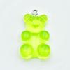 Large Resin Cartoon Bear Keychain with Transparent Sequin Pendant