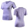 Women's V-neck Quick-Dry, Breathable, Slim-Fit Short-Sleeve Sports T-Shirt for Running and Outdoor Activities