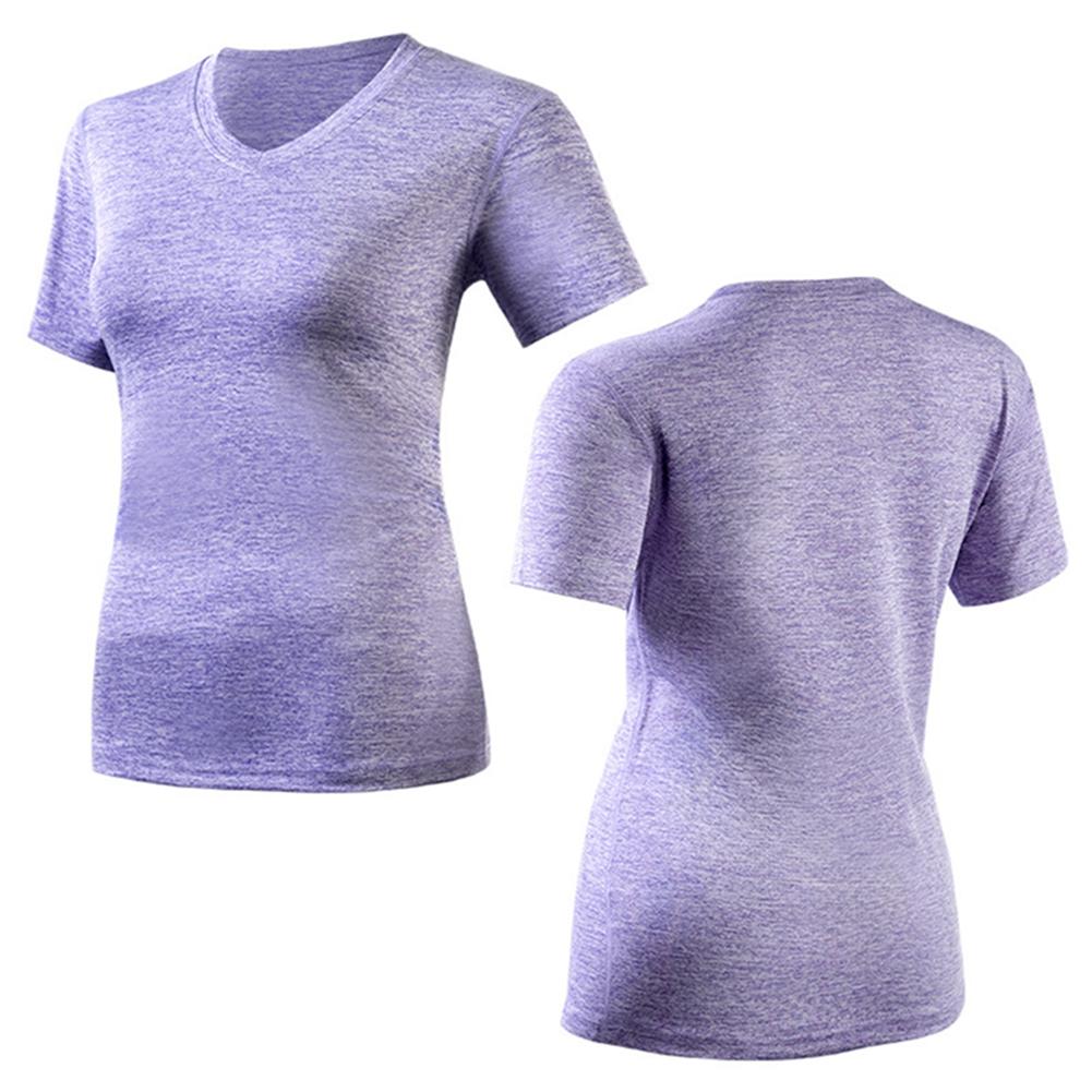 Women's V-neck Quick-Dry, Breathable, Slim-Fit Short-Sleeve Sports T-Shirt for Running and Outdoor Activities