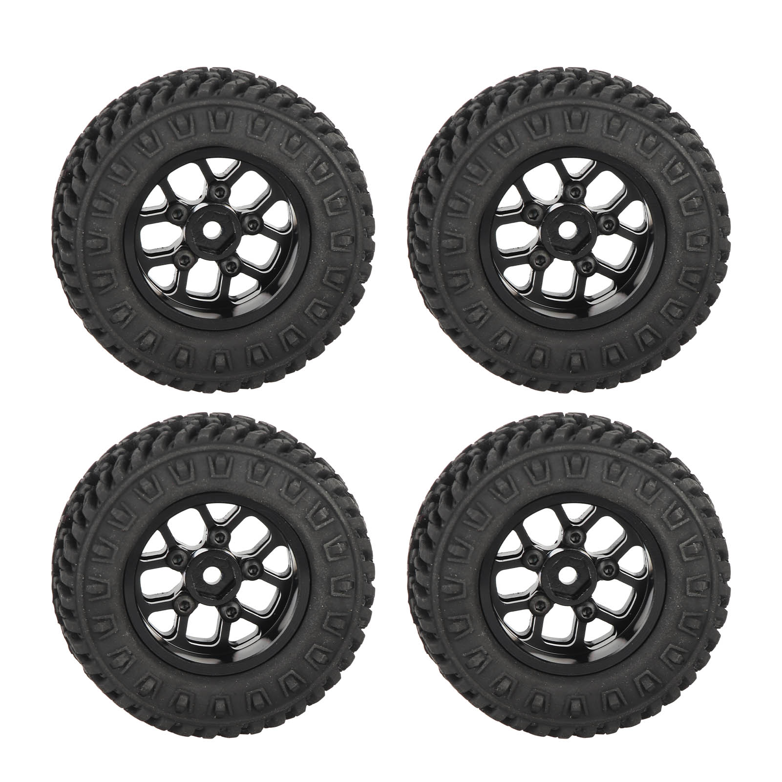 

4 шт. 7 мм металевий колісний диск гумова шина для AXIAL SCX24 124 RC автомобіль оновлення аксесуари червоний