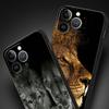 Lion Alpha Male Cub Phone Case For iPhone 17 16 15 Pro Max 11 12 13 14 7 8 Plus SE 2020 X XR XS Cover Soft Black
