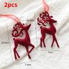 Christmas Reindeer Red Ornaments Holiday Tree Hanging Decor Home Displays Window