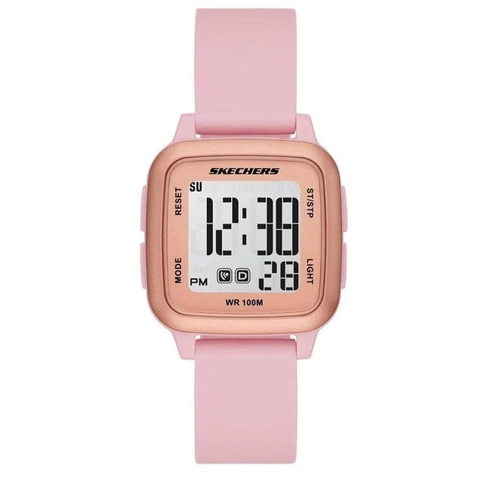 [Skechers] Silicone Band Women s Digital Watch SR6298
