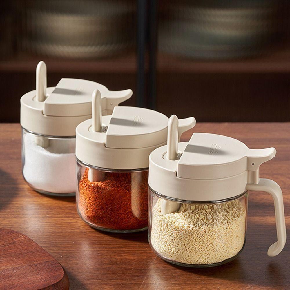 Sealing Seasoning Containers Leakproof Salt Storage Box Condiment Canister Sugar Storage