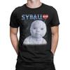 SYBAU Meme Niche Tuff AI Baby Holding Laugh T Shirt Cotton TShirts For Men Hip Hop Tee Shirt ShortSleeve Vintage Clothing