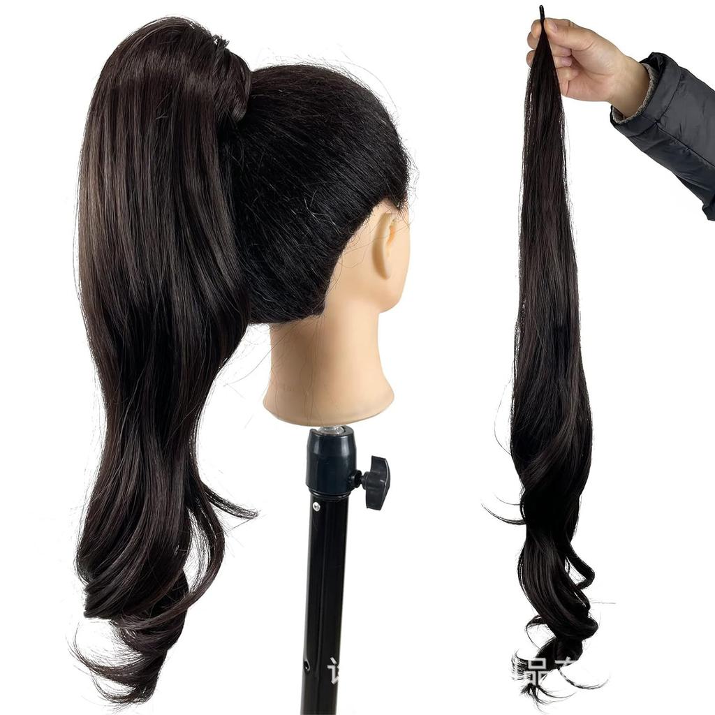 Women's 32 Inch Synthetic Hair - Wrap-Around Stick Ponytail Wig