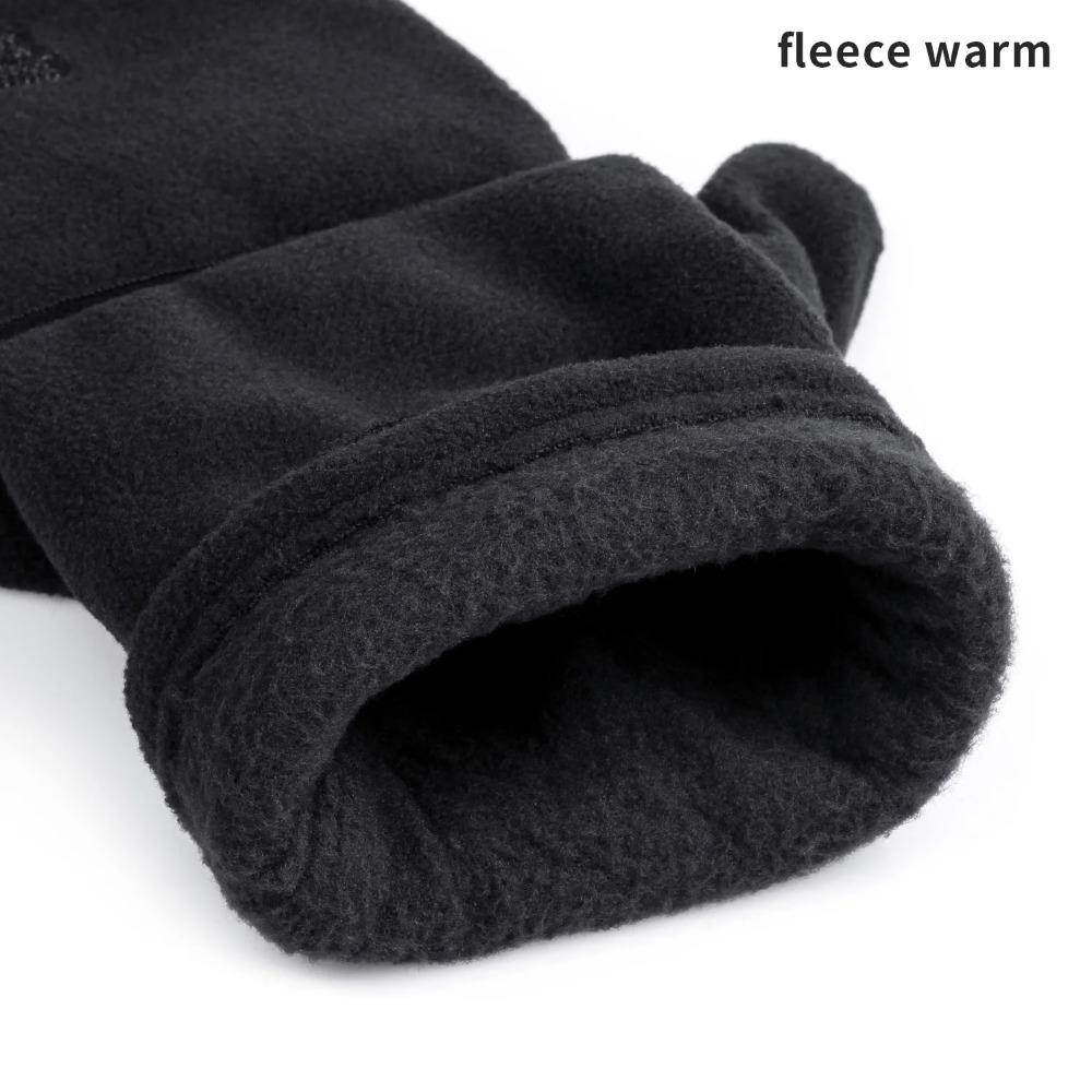 Keep Warm Winter Gloves Windproof Half Finger Flip Gloves Fingerless Convertible Mittens  Women