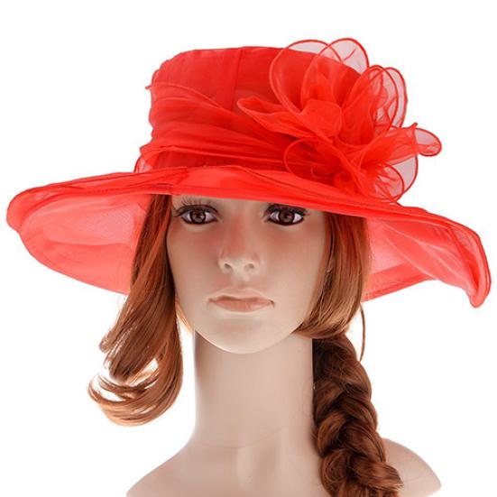 Women's Fashion Large Wide Brim Sun Screen Hat Summer Flat Flower Beach Cap