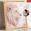 DIY Pearl Embroidery Diamond Painting Kit Majestic Lion Sparkling Beads Art Craft Handmade Decoration Gift for Home
