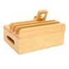 Bamboo Multi Devices Charging Station Charging Dock Stand Rack for Phone Tablet Watch