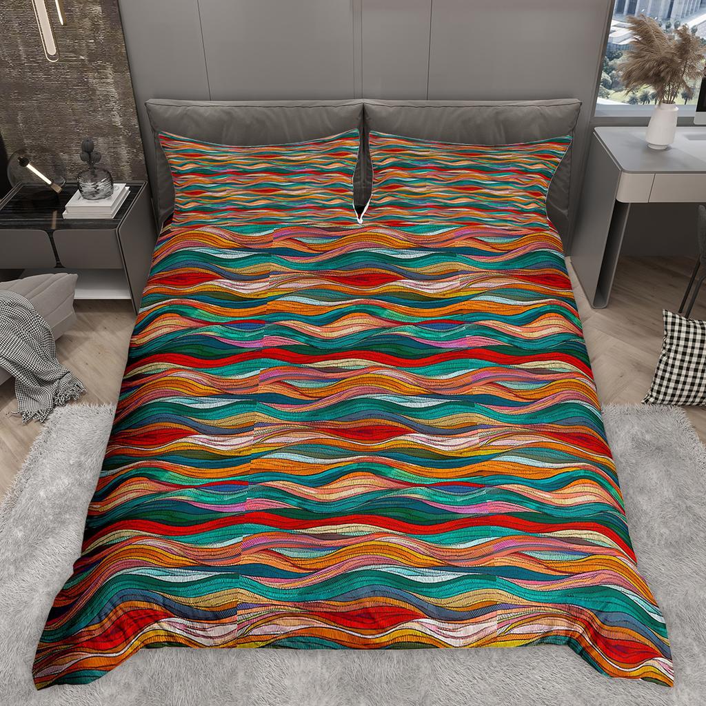 Comforter Homewish Abstract Geometric Stripe Line Bed Set Modern Contemporary Artwork Set
