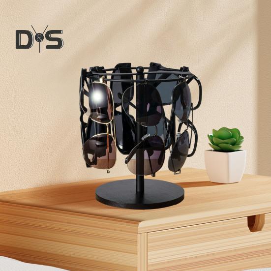 Sunglasses Organizer Metal Storage Display Rack with Stable Base Easy Assembly Desk Countertop Eyewear Organizer