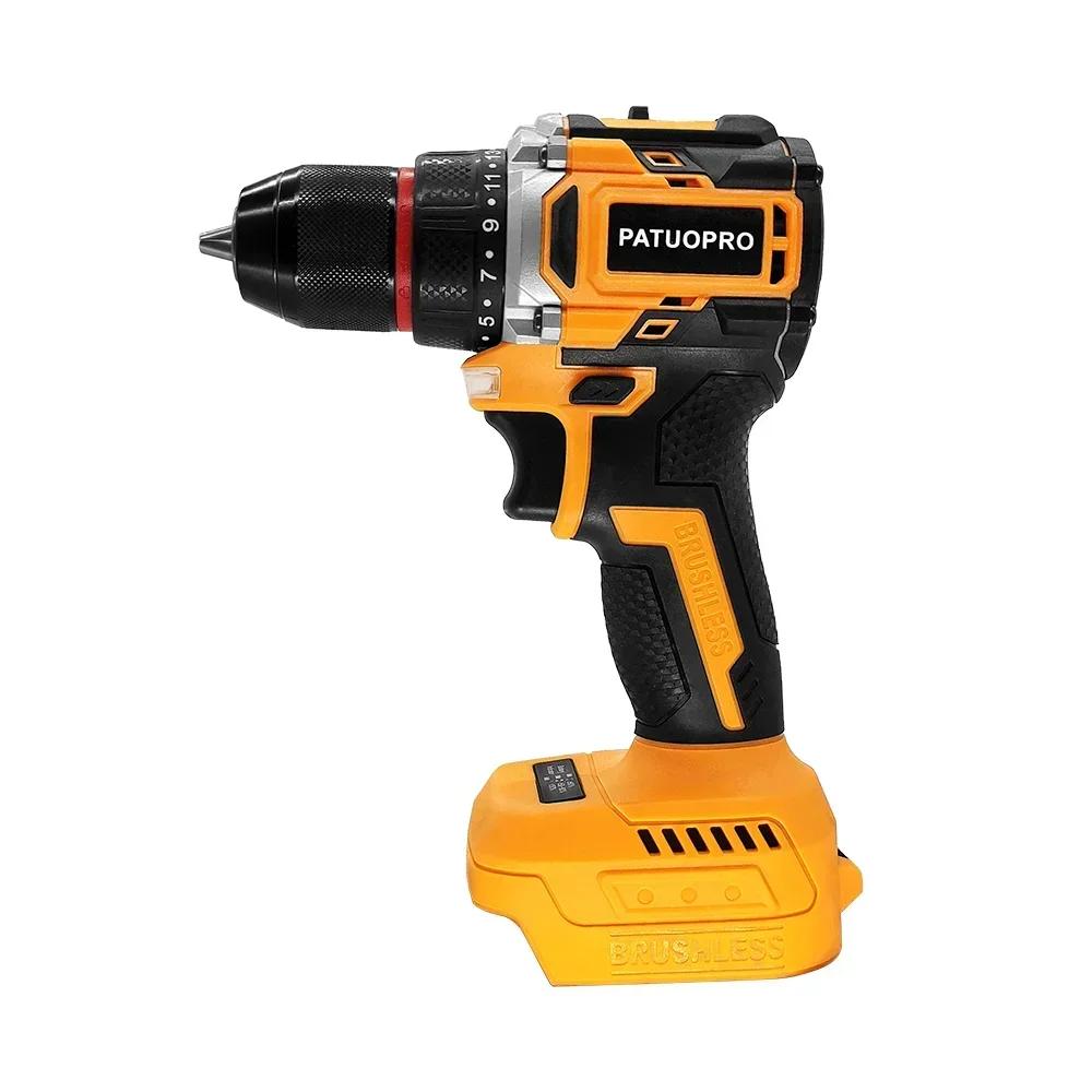 Cordless Electric Drill Brushless 3/8 Inch Keyless Metal Chuck Electric Drill Driver 23 Torque Setting For Makita 18V Battery