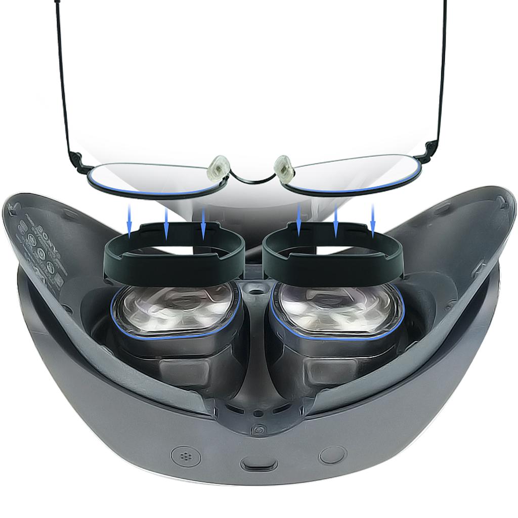 Cadre Léger Lentille Anneaux Anti-Rayures pour Lunettes PS VR2 Cadre Anti-Salissures avec Sac de Rangement Chiffon de Nettoyage de Rechange