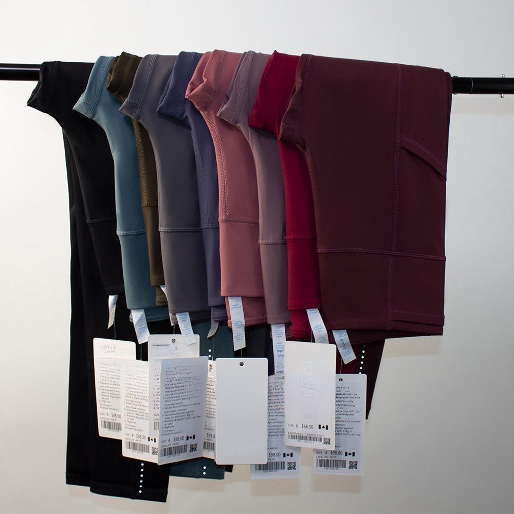 Women's High Waist Tummy Control Yoga Pants with Pockets - Tight Fit for Running, Cycling, and Outdoor Activities.