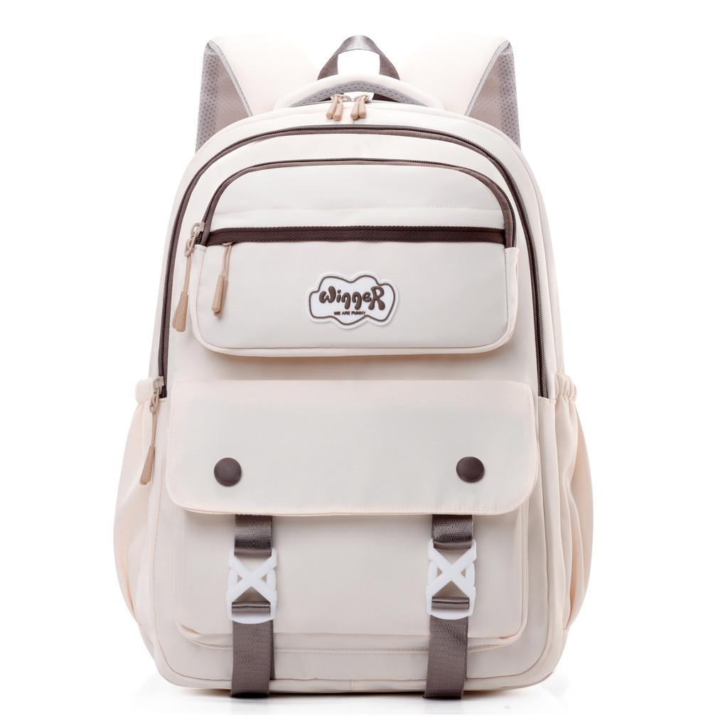 Fashionable Unisex Lightweight School Backpack With Ergonomic Shoulder Straps In Multiple Colors