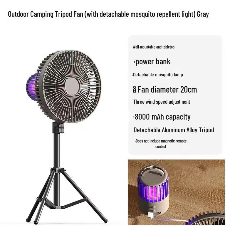 ZISIZ Camping Fan with Light and Mosquito Repellent