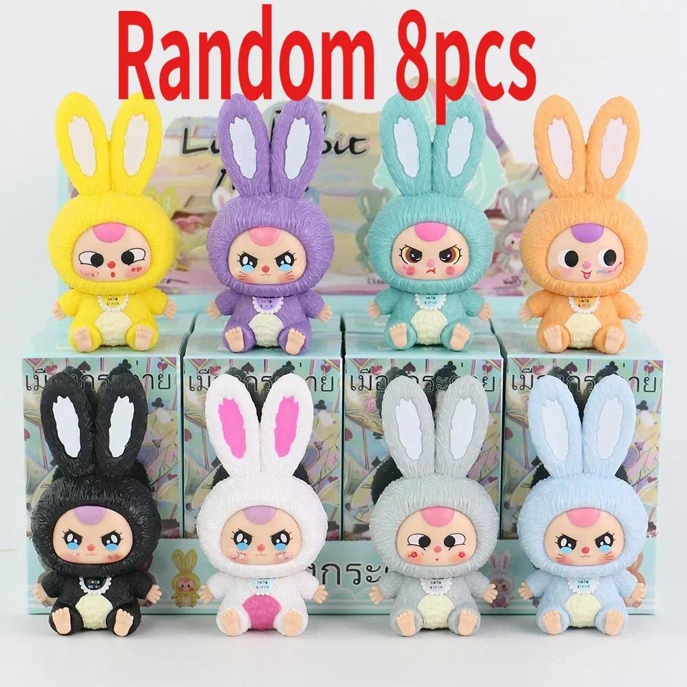 3 Yaş Figür Tavşan Elf Kedi Serisi Masaüstü Dekorasyon Bebek Vinil Oyuncak Mini Figür Sürpriz Kutu Bebek Makinesi Hediye Süs