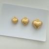 14k Gold Plated Heart-Shaped Copper Pendant Jewelry Accessory 10mm