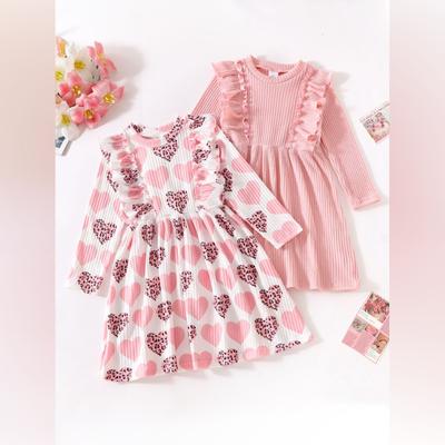 Minimalist Sweet Girls' Toddler Long-Sleeve Dress