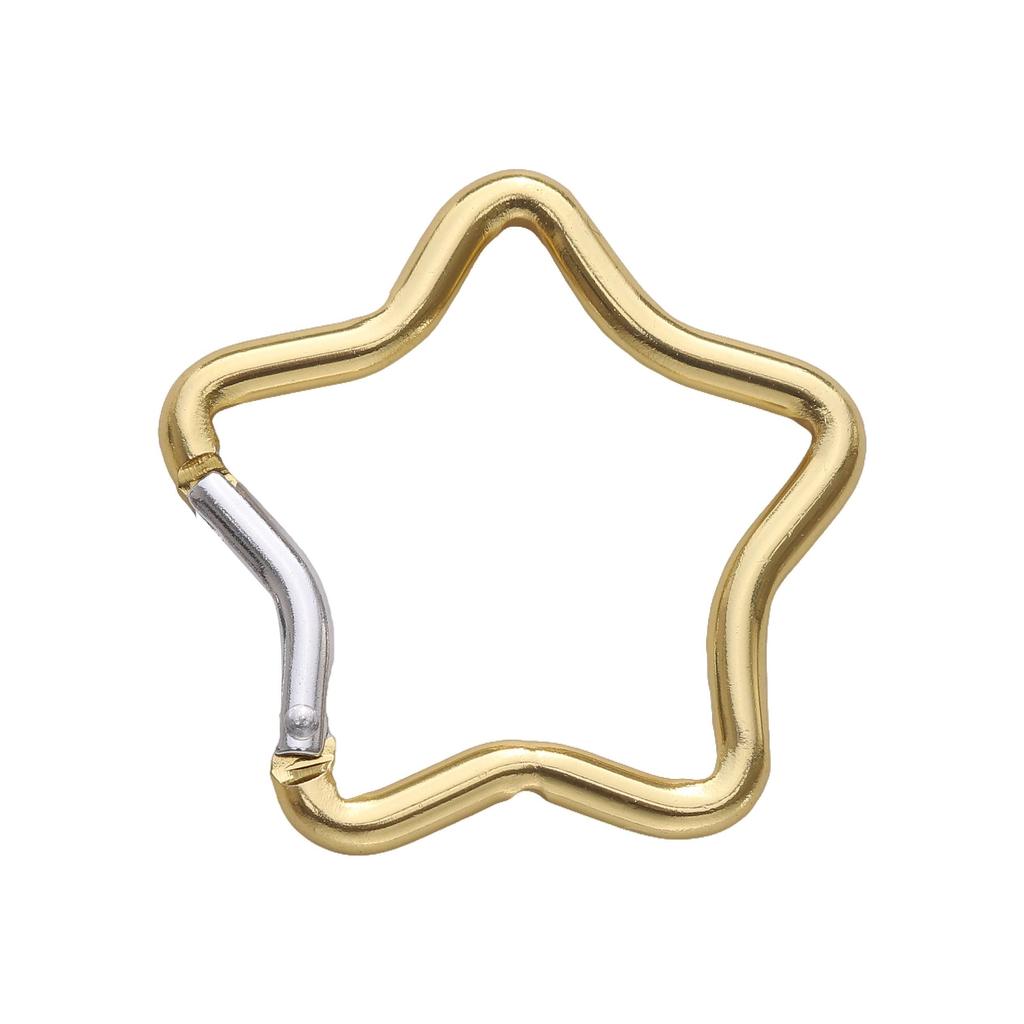 1pc Mountaineering Buckle Love Star Buckle D-Shaped Buckle Color Backpack Buckle Aluminum Keychain DIY Accessories