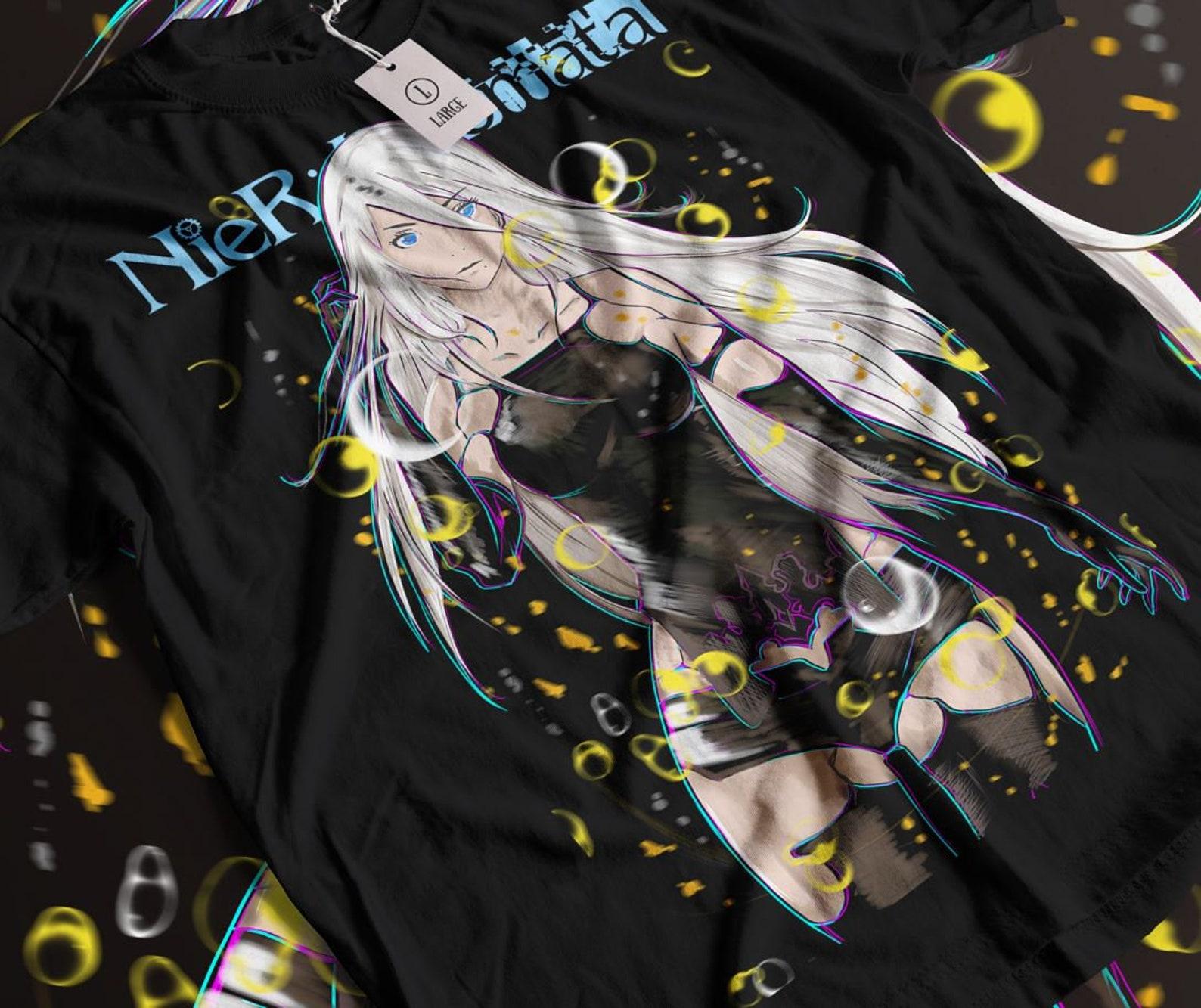 Unisex Nier 2B Gaming Waifu T-Shirt, Japanese Anime Videogame Shirt S