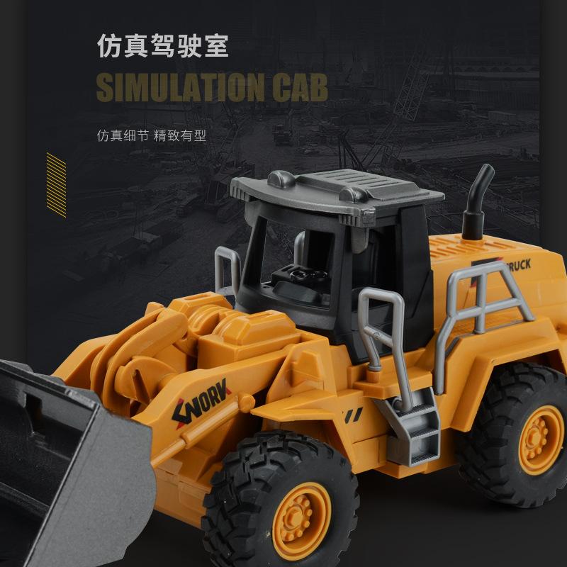Wireless Remote Control Alloy Bulldozer Rechargeable Simulation Forklift Construction Vehicle Model Children'S Boy Toy Car