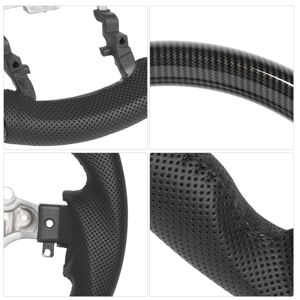 Hydro Dip Steering Wheel Perforated Leather 3 Section Type Replacement For Hilux AN110 AN120 AN130 2015 to 2025
